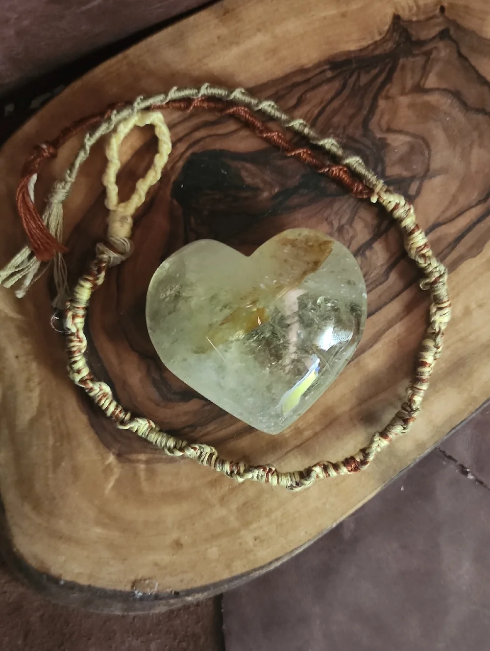 Handmade Anklet With Yellow Citrine Heart Bundle - Picture 1 of 5